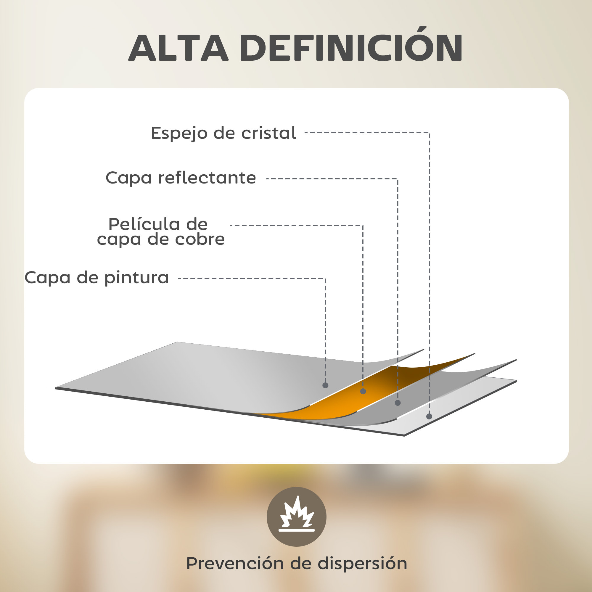 Espejo Rectangular de Pared, 70x50 cm, Espejo de Ventana con Marco de Metal, Decorativo para Salón, Dormitorio, Entrada