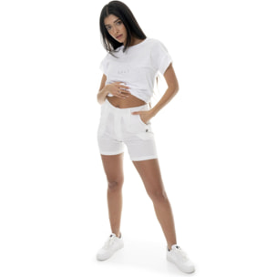 Bermudas Leone Fancy Stripes de mezcla de lino para mujer