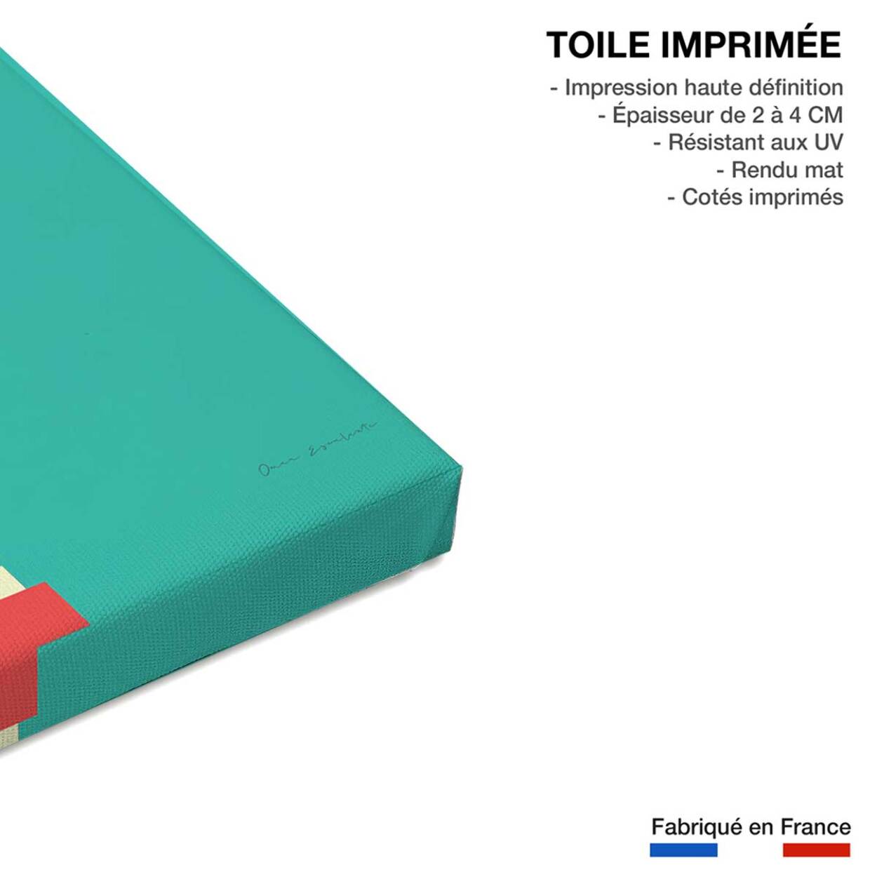 Tableau cuisine verre de vin à la Française Toile imprimée