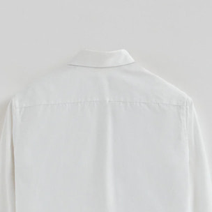 Camicia bianca in popeline slim fit con logo Rigby Go