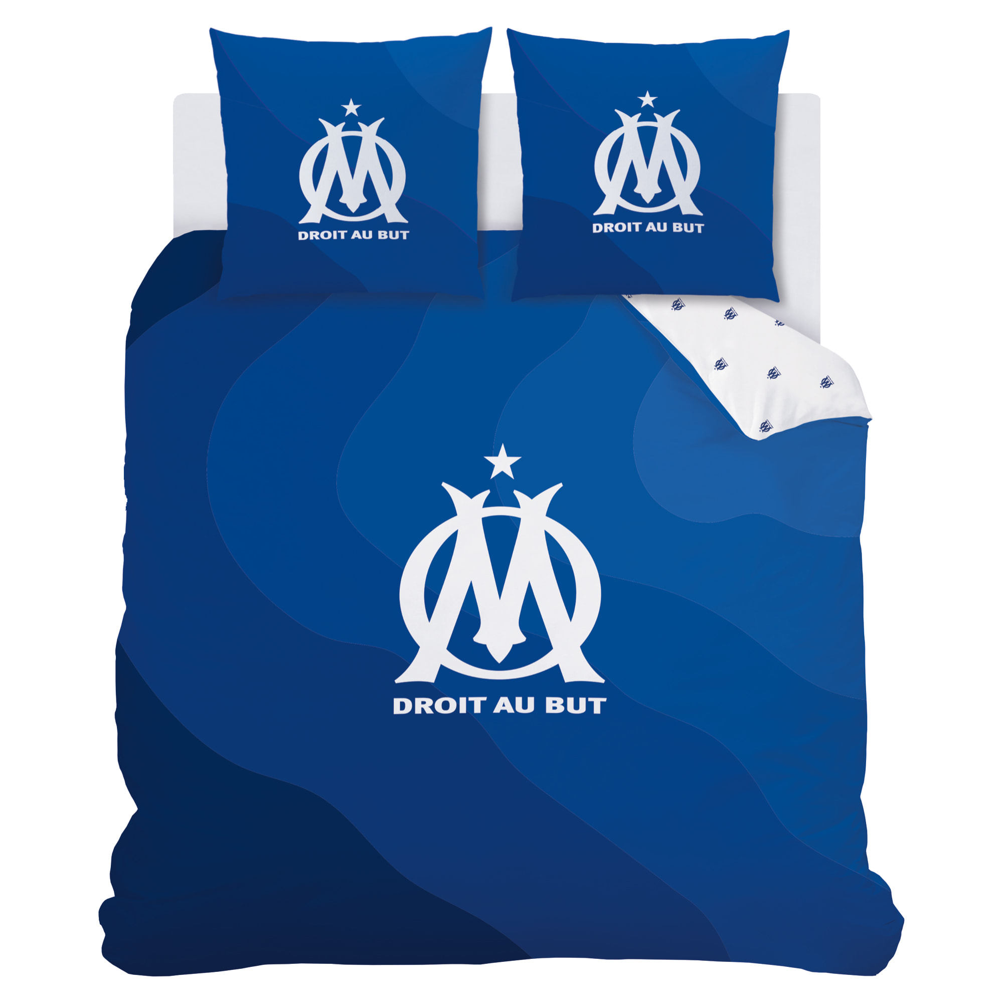 Parure de lit 100% Coton, OM ONDEBLUE