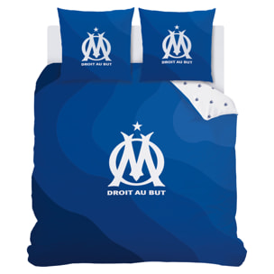 Parure de lit 100% Coton, OM ONDEBLUE
