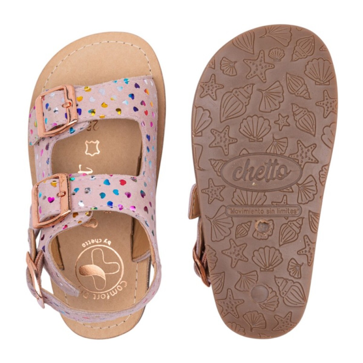 SANDALIA BAREFOOT PIEL CHETTO TIPO BIO ROSA