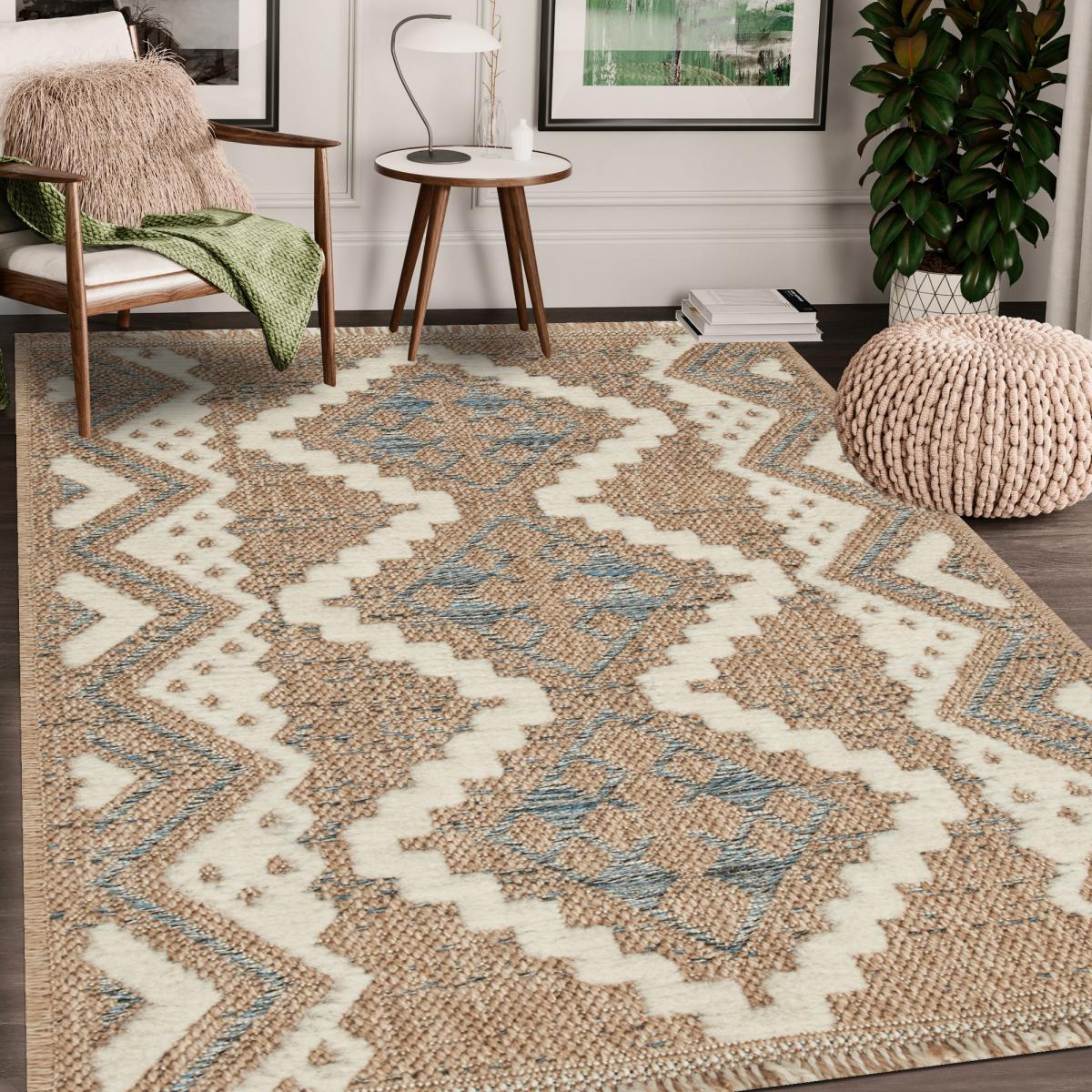 Tapis extérieur tissé kilim rectangle BUTA