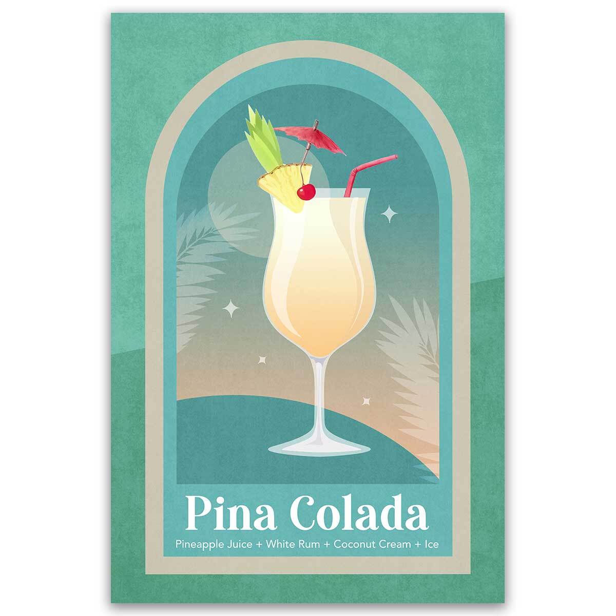 Tableau bar Cocktail Pina Colada Tableau alu Dibond