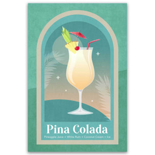 Tableau bar Cocktail Pina Colada Tableau alu Dibond