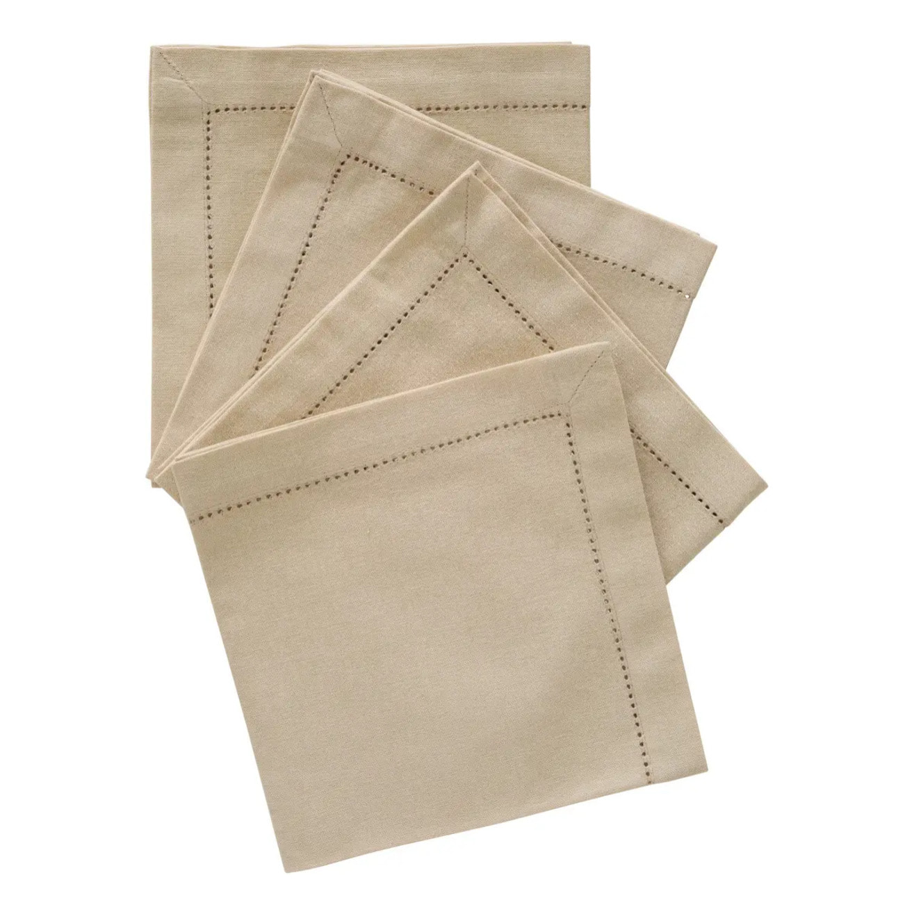 Serviette de table Jane 40x40 beige lin en coton