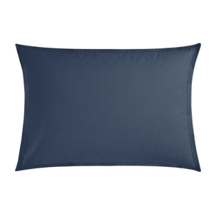Taie d'oreiller bicolore en percale de coton, RENDEZ-VOUS OLYMPE, Bleu