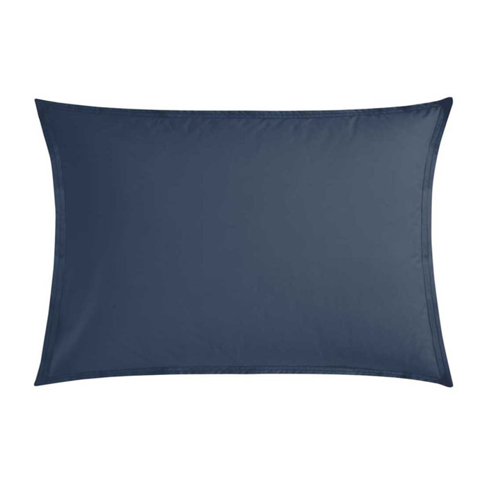 Taie d'oreiller bicolore en percale de coton, RENDEZ-VOUS OLYMPE, Bleu