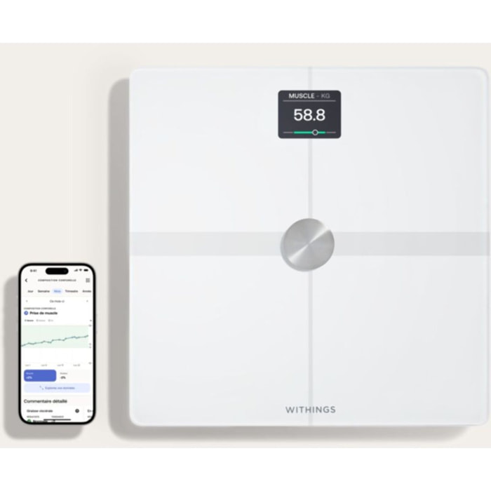 Pèse personne connecté WITHINGS Body Smart Blanc