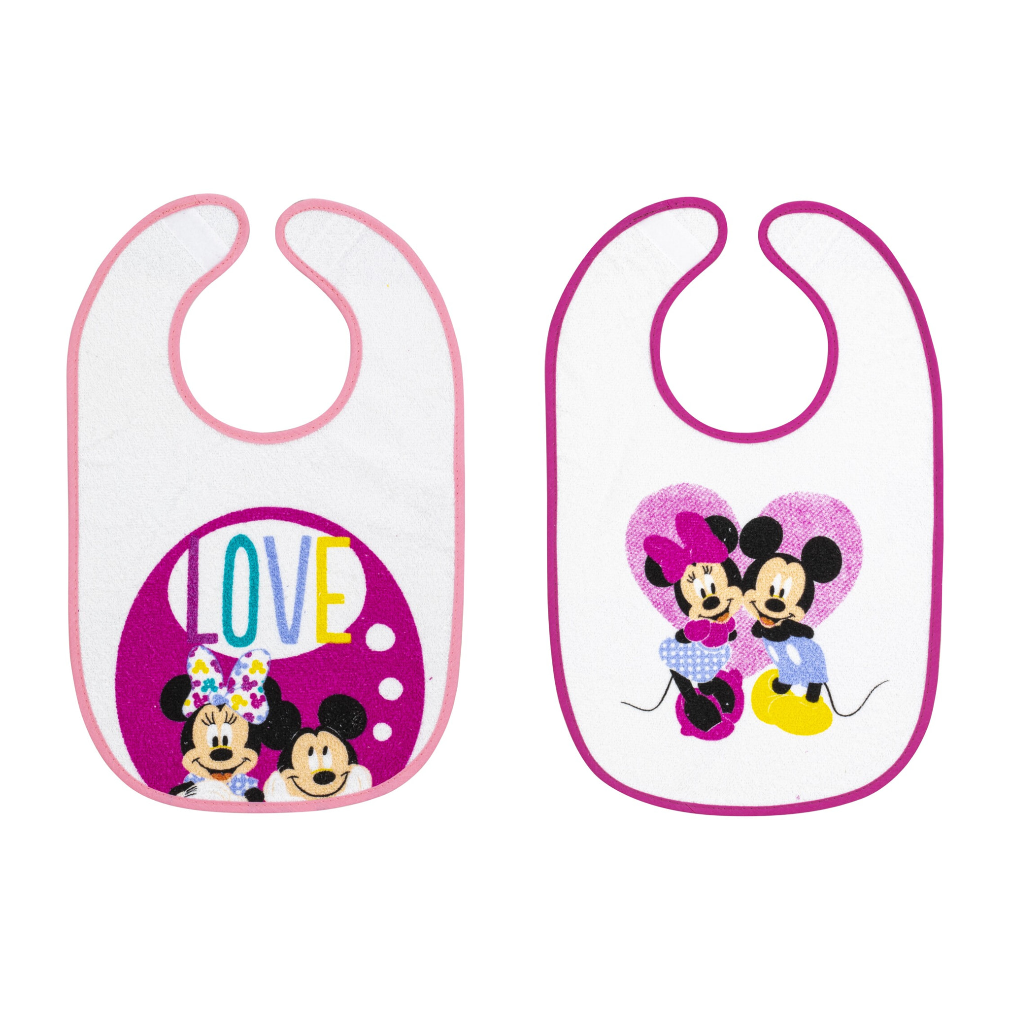 Babero Rizo Plastificado Velcro Disney Minnie Pack 2 Uds.