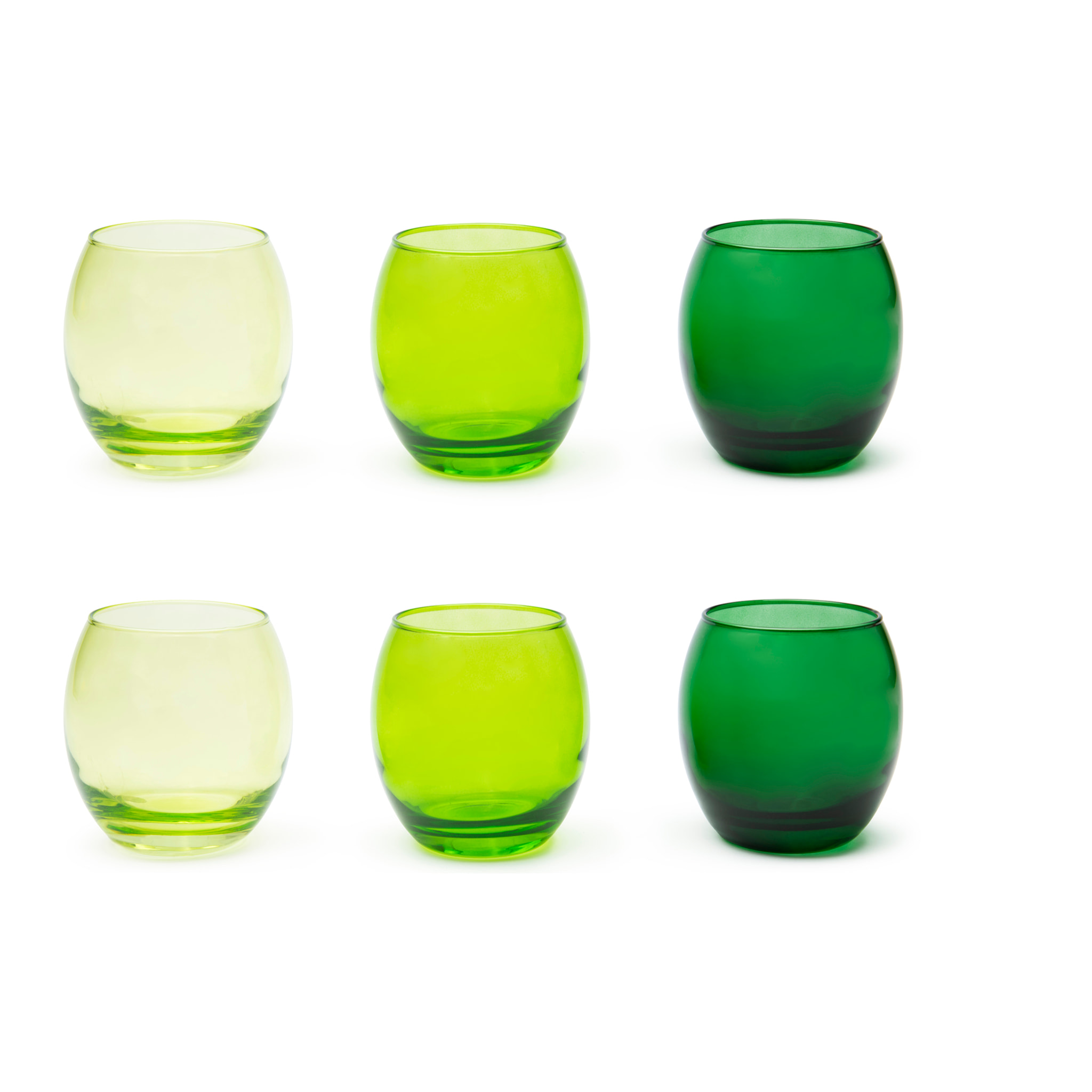 Set 6 Bicchieri Excelsa – Santiago, Vetro Mix Verde