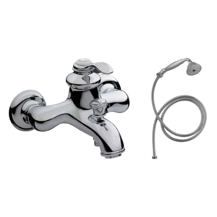 Jacob Delafon - Ensemble Mitigeur Bain Douche mécanique mural avec douchette et flexible Fairfax