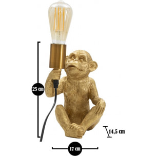 LAMPADA DA TAVOLO MONKEY CHARME 1921 DORATO