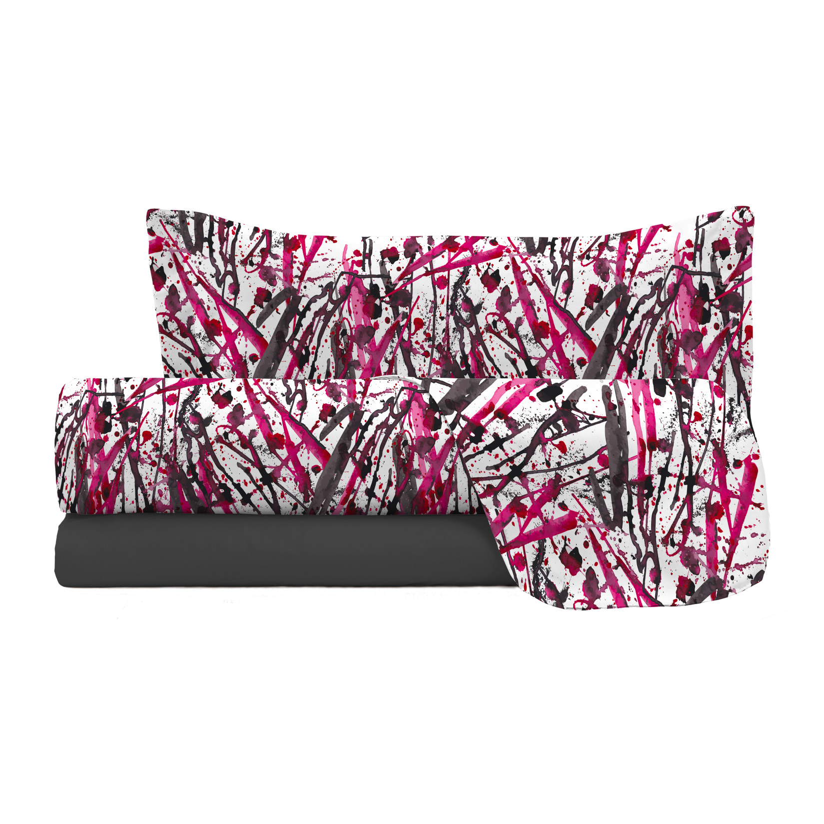 COMPLETO LETTO FASHION, 100% Microfibra, No Stiro - CRAZY