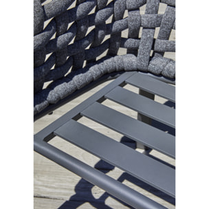 CAMARGUE - Fauteuil de jardin en corde tissée et aluminium