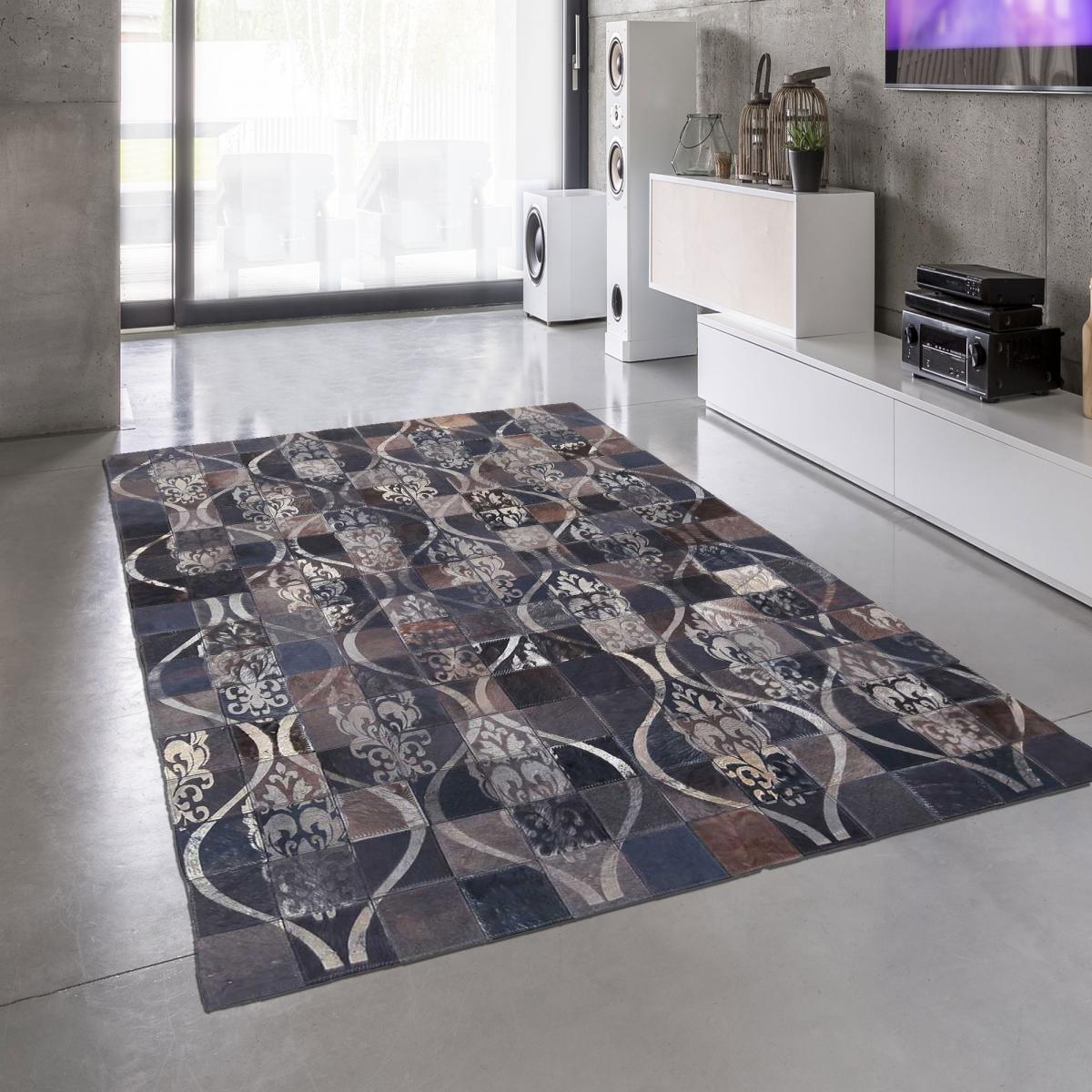 Tapis peau de vache kilim fait main LACU