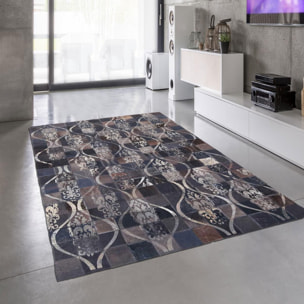 Tapis peau de vache kilim fait main LACU