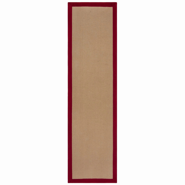 Tapis en jute antiderapant de couloir KIRA