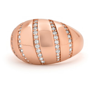 Anillo Dudoma acabado oro rosa 18k