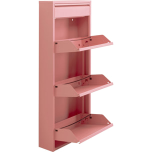 Casier à chaussures Caruso rose 3+1 tiroirs Kare Design