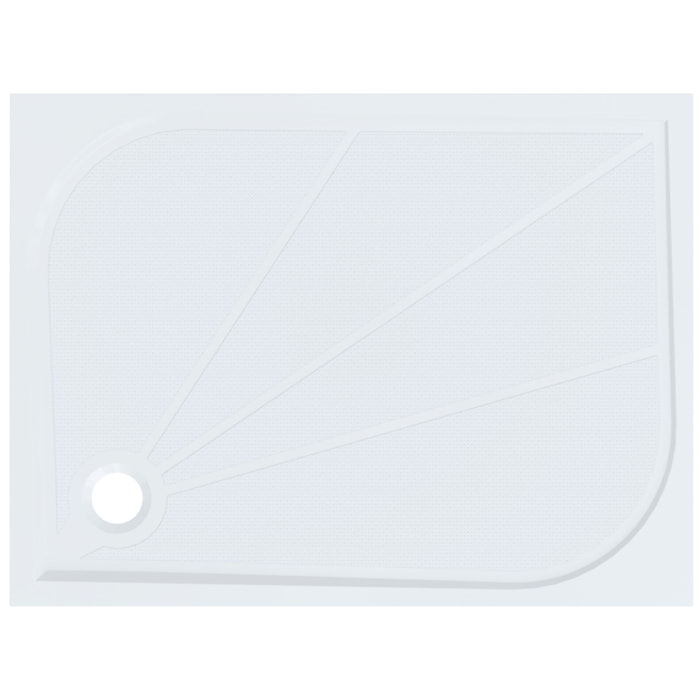 Limnew 100x80 cm receveur de douche rectangulaire, marbre coulé, blanc (LIMNEW10080)