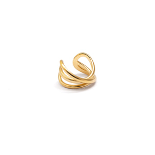 Orecchino Ear Cuff Triple Cross  Placcato Oro