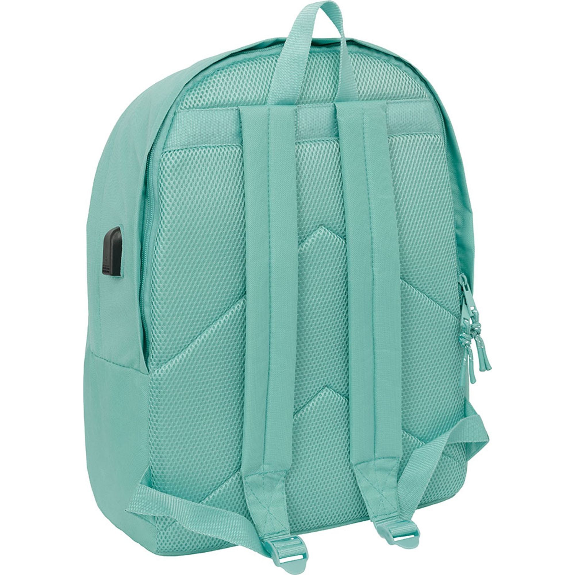 Mochila doble para portatil 15,6"+usb f.c.barcelona chica musgo