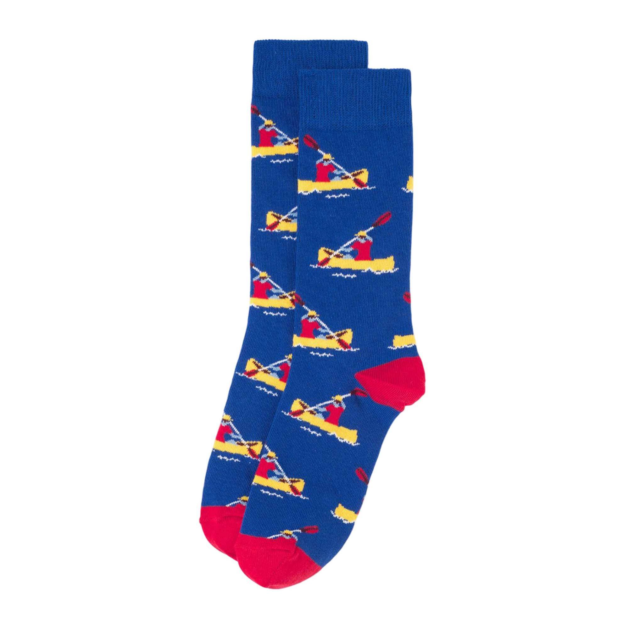 Set de 4 pares de calcetines - diseños "Canoa", "Hot Dog", "Palmeras" y "Banana"