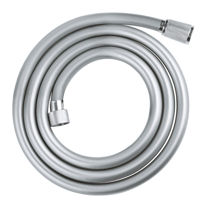 Flexible de douche 1,75m chromé, anti-pliures, surface lisse