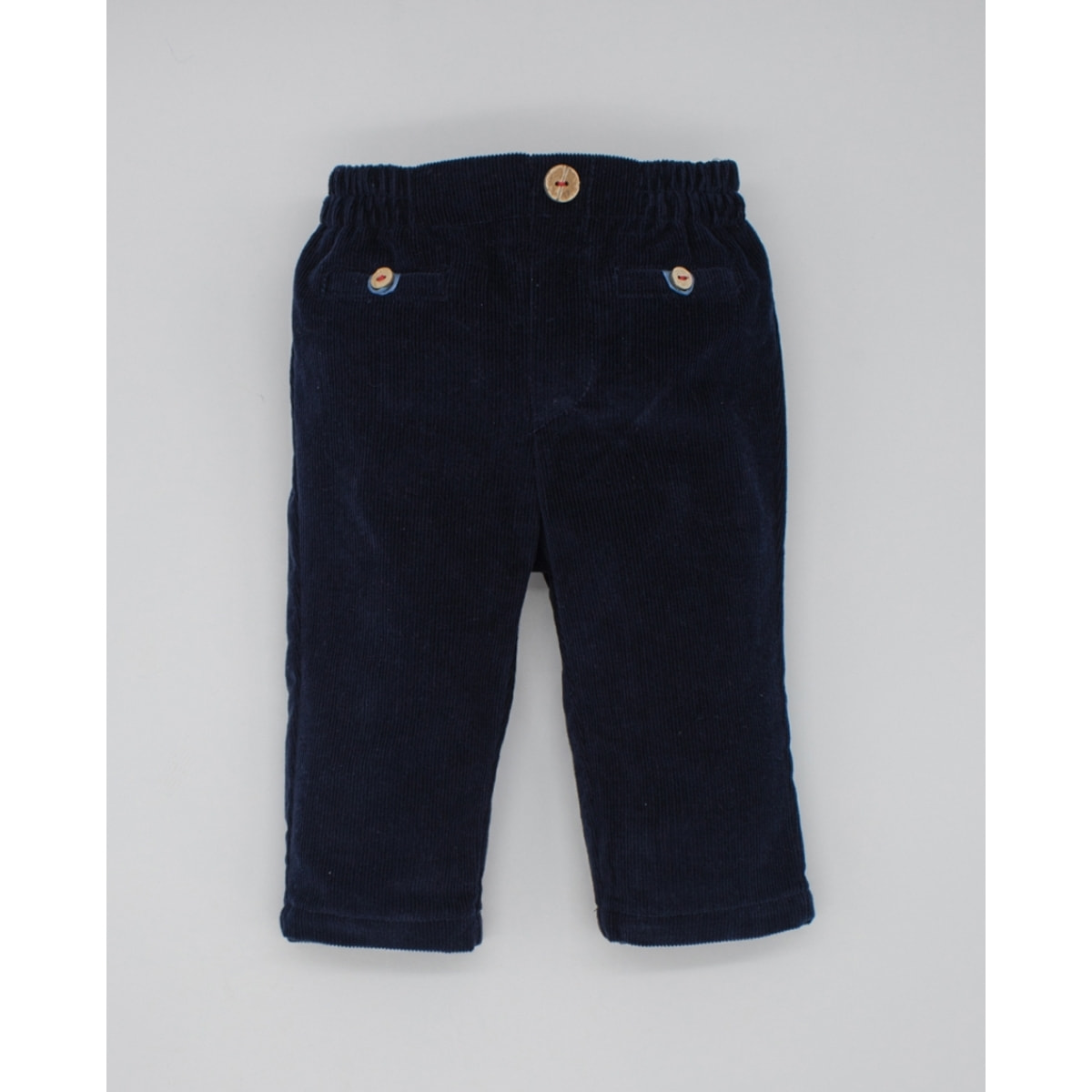 PANTALÓN BOLSILLOS OJAL PANA AZUL