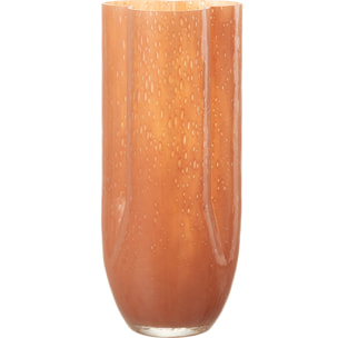 J-Line vase Trikkie - verre - corail - 34.5 cm de hauteur