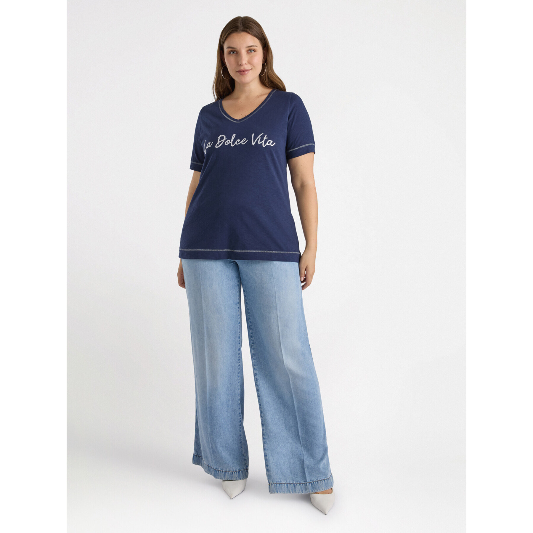 Fiorella Rubino - T-shirt con scritta - Blu