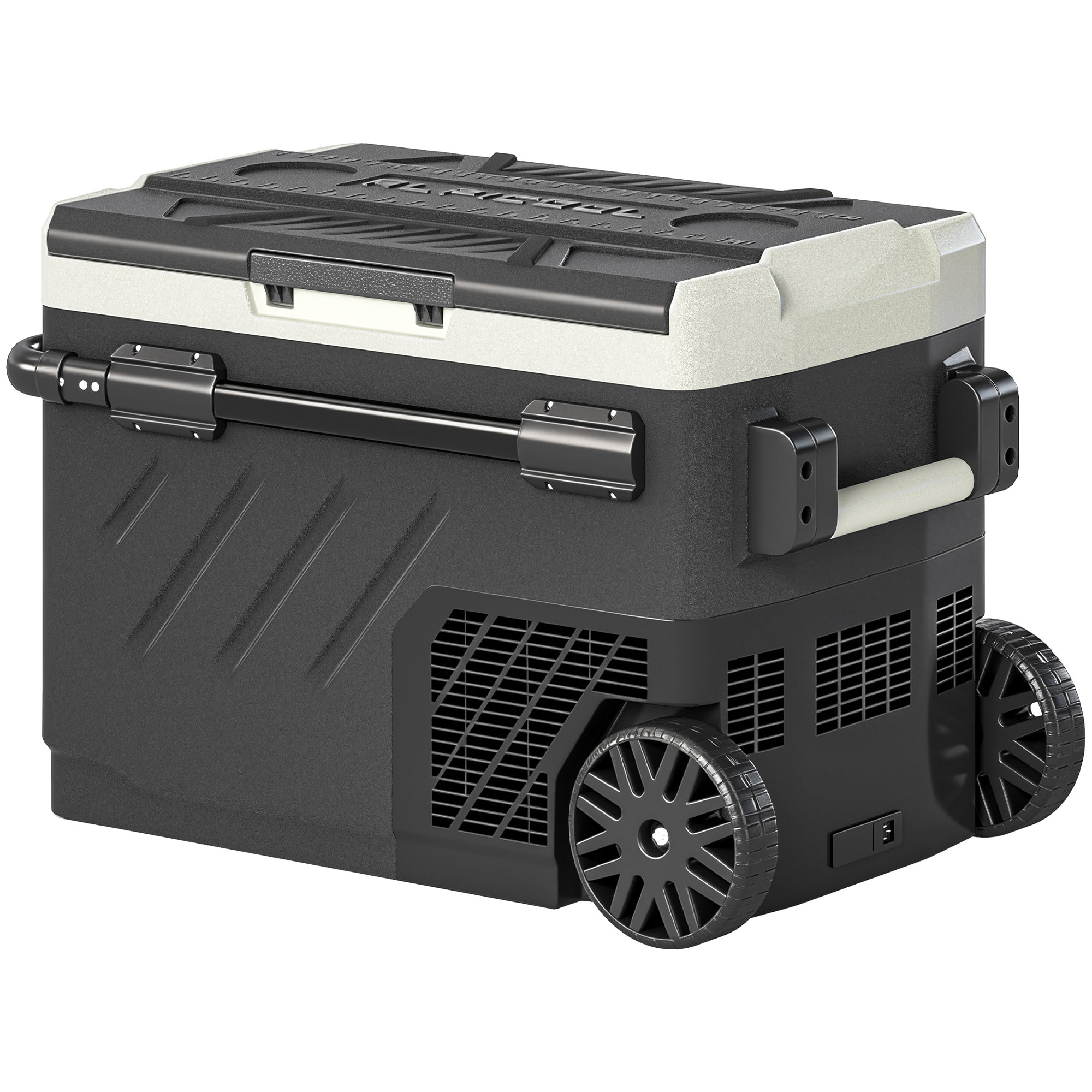 Glacière électrique portable 40L compresseur 2 zones poignée télescopique noir