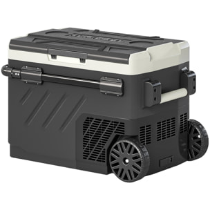 Glacière électrique portable 40L compresseur 2 zones poignée télescopique noir