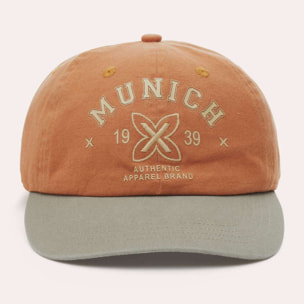 Gorra MUNICH varsity lifestyle de algodón naranja