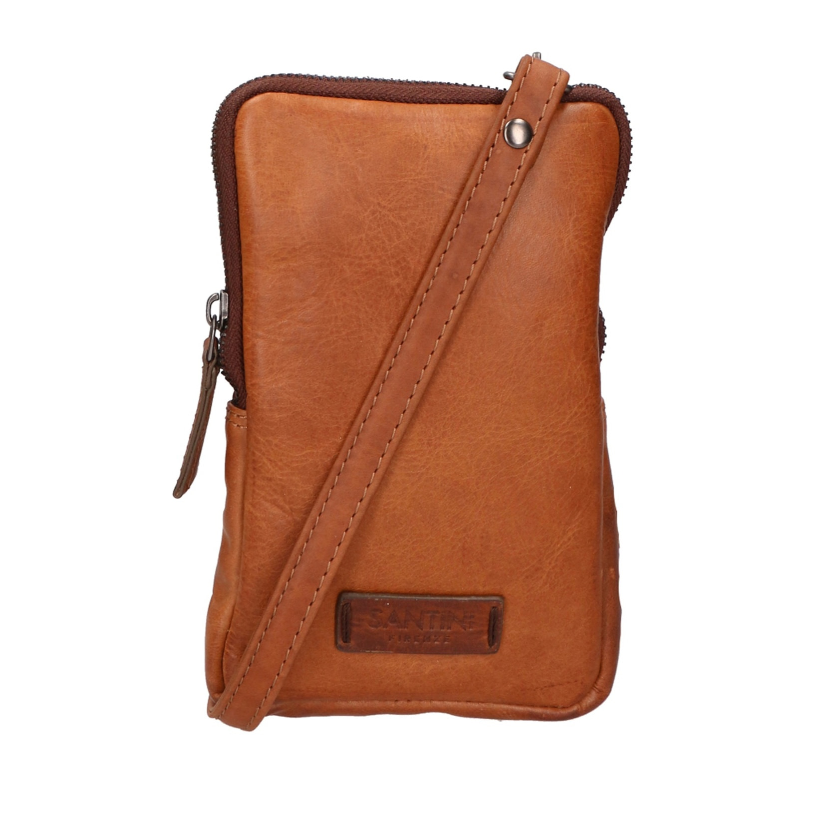 Borsa a tracolla unisex vera pelle - Modello False - 100% Made in Italy - 13.0 x 21.0 x 1.5 cm