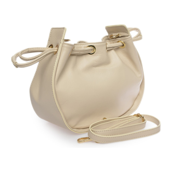 Borsa a spalla Anna Luchini Beige