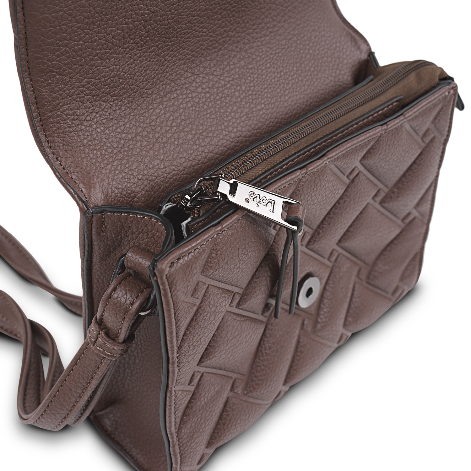 Bolso Bandolera Mujer Sint/Pu Lois Dewey Marron Oscuro