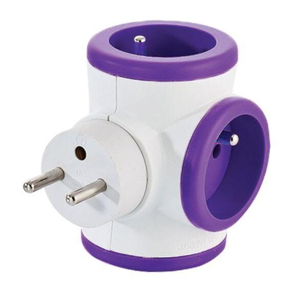Multiprise WATT AND CO rotative 3x16A Violet
