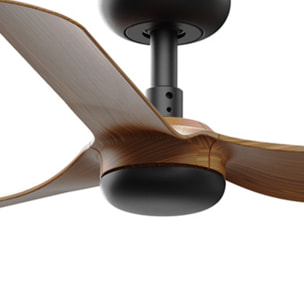 MINI PUNT S Ventilateur de plafond noir/noyer TUYA
