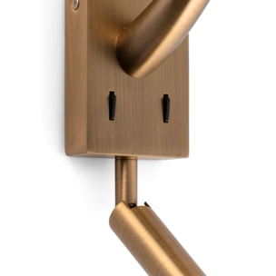 REM Aplique oro viejo mate/negra con lector LED