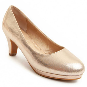 Zapato de tacón - Dorado - Altura: 6 cm