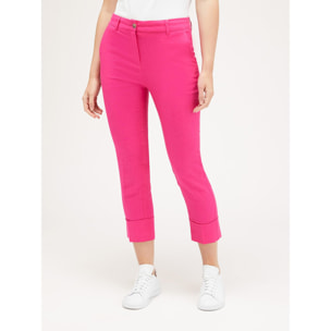 Motivi - Pantaloni capri misto lino - Fucsia