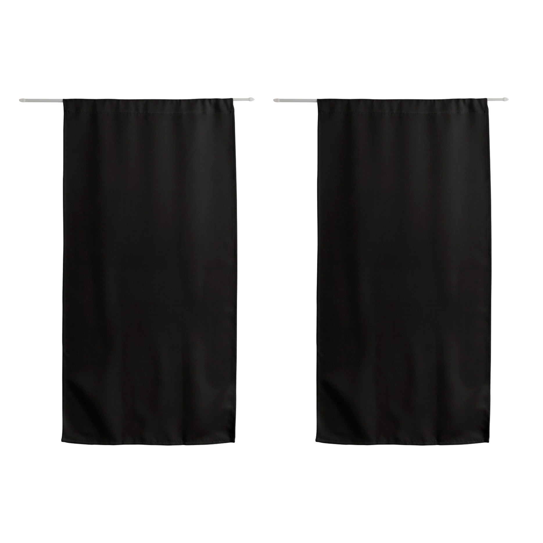 Petit rideau uni et occultant - Noir