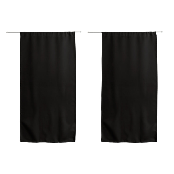 Petit rideau uni et occultant - Noir