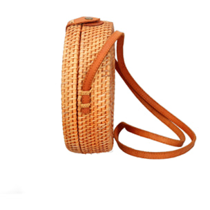 Borsa a tracolla da Donna Jessica in Paglia Intrecciata a mano Prodotto Vegano 20x20x10 cm