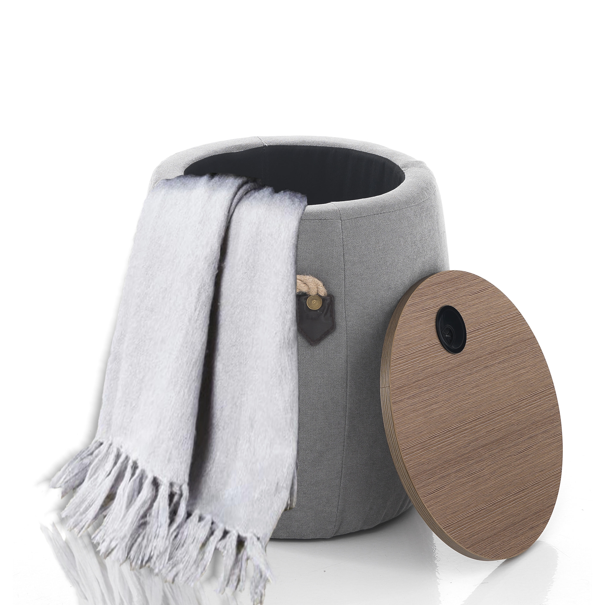 Tomasucci Pouf contenitore BARRIL GREY multicolore