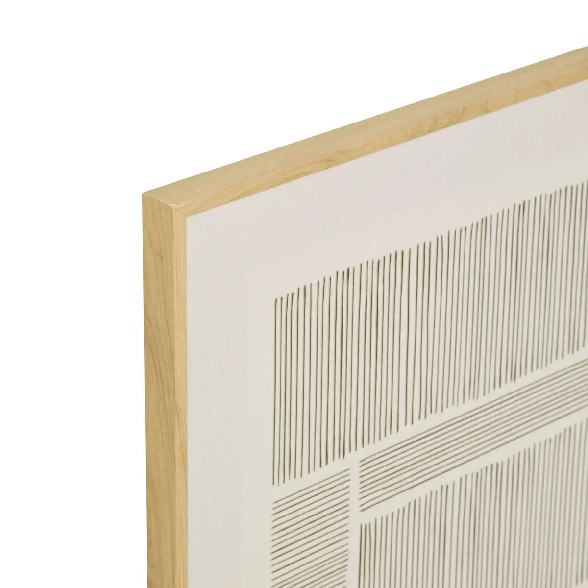 Toile imprimée encadrée Idrissa beige 58x58cm