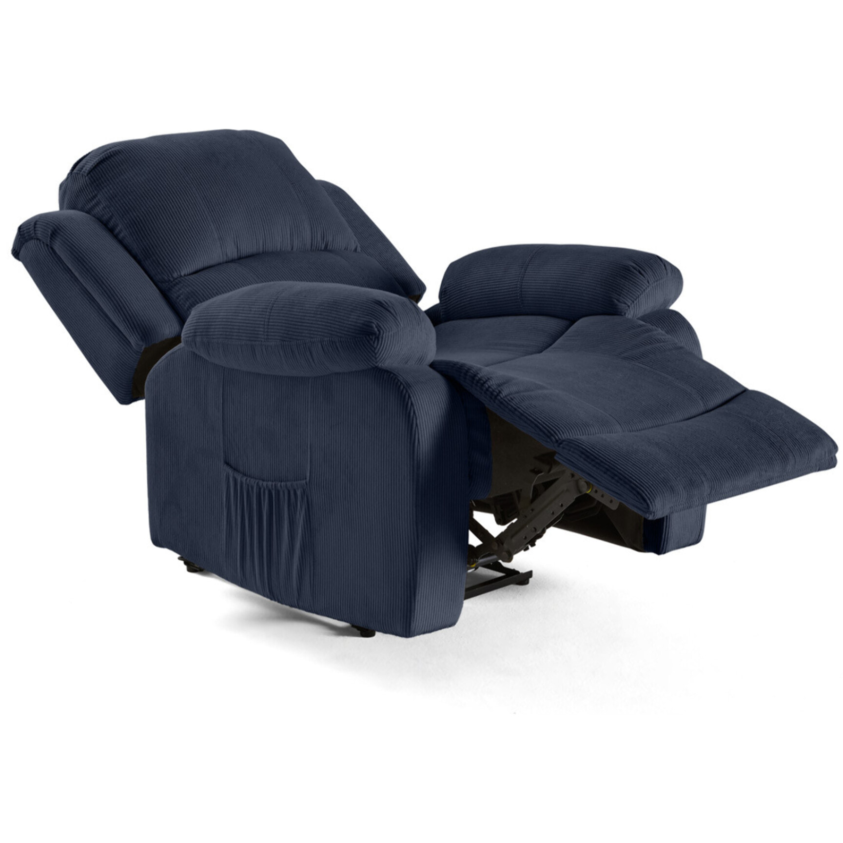 Armand - fauteuil relax électrique en velours côtelé - Bleu marine